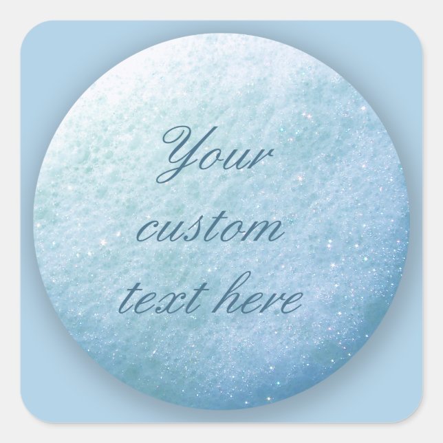 Pegatina Cuadrada Burbujas de jabón Dot 1260C Azul (Anverso)