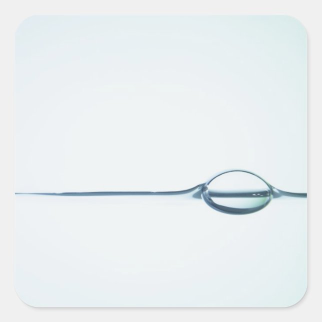 Pegatina Cuadrada Burbujas en la superficie del agua (Anverso)