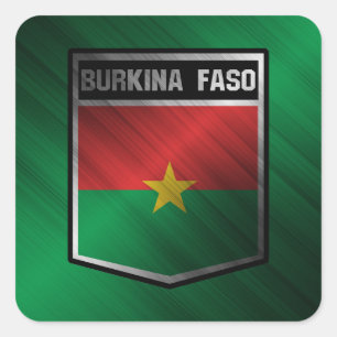 Pegatina Cuadrada Burkina Faso