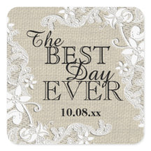 Burlap floral vintage