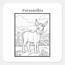 Burro De Color En La Granja Personaliza