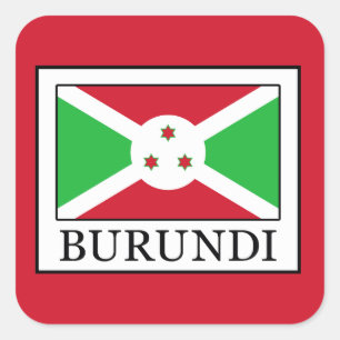 Pegatina Cuadrada Burundi