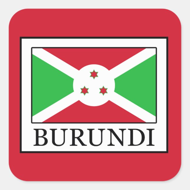 Pegatina Cuadrada Burundi (Anverso)