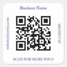 Bus de código QR. Promo del sitio web de nombres,
