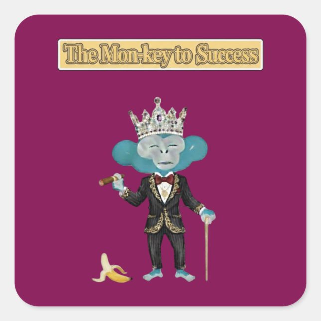 Pegatina Cuadrada Business Card (Anverso)