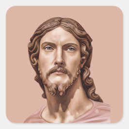 Pegatina Cuadrada BUSTO DE CRISTO EL SALVADOR por MICHELANGELO 2026