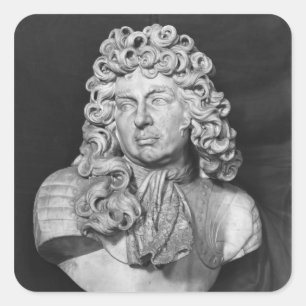 Pegatina Cuadrada Busto de Francois de Crequy, c.1690