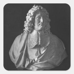Pegatina Cuadrada Busto de Jean-Baptiste Colbert de Torcy