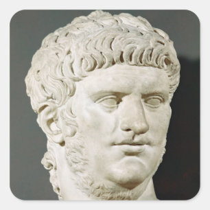Pegatina Cuadrada Busto de Nero