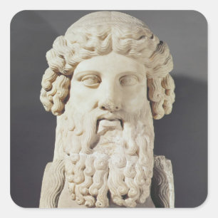 Pegatina Cuadrada Busto de Platón