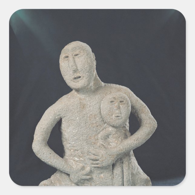 Pegatina Cuadrada Busto de una diosa madre (Anverso)