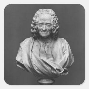 Pegatina Cuadrada Busto de Voltaire