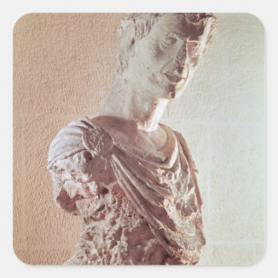 Pegatina Cuadrada Busto del emperador Federico II