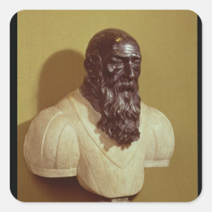 Pegatina Cuadrada Busto del retrato de Jean de Bologna 1608