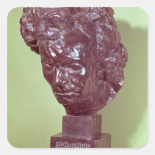 Pegatina Cuadrada Busto del retrato de Ludwig van Beethoven 1901