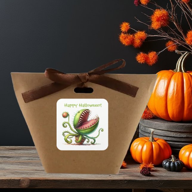 Pegatina Cuadrada Butch el Personalizado de la planta de monstruos (Don't forget to send home the goodies.)