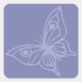Pegatina Cuadrada Butterfly Garden Butterfly Blue