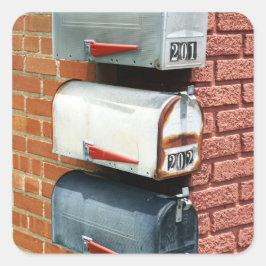 PEGATINA CUADRADA BUZÓN DE CORREO BUZÓN POSTCROSSING