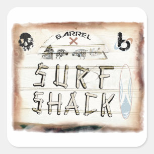 Pegatina Cuadrada bX Surf Shack, Barrel X