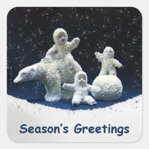 Pegatina Cuadrada Bye Bye Snow Babies
