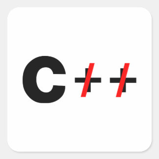 Pegatina Cuadrada C, no C++