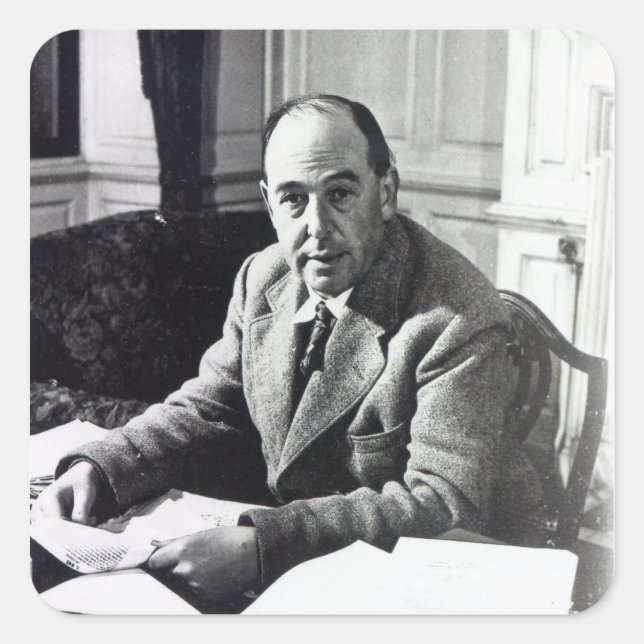 Pegatina Cuadrada C.S. Lewis (Anverso)
