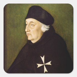 Pegatina Cuadrada Caballero de la Orden de Malta, 1534