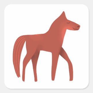 Pegatina Cuadrada Caballo