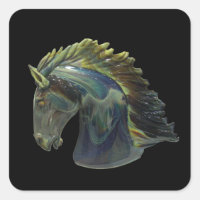 Caballo de cristal veneciano de Murano