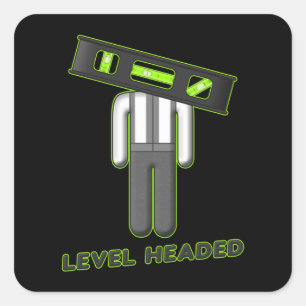 Pegatina Cuadrada Cabecera de nivel