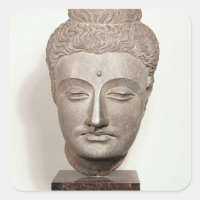 Cabeza de una estatua de Buda, de