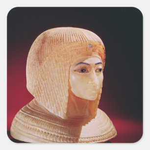 Pegatina Cuadrada Cabeza de una mujer, creída ser princesa Kiya