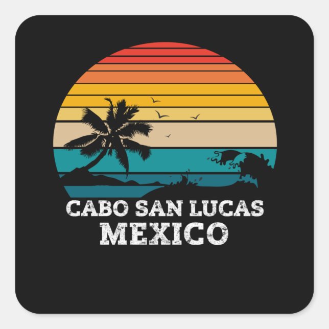 PEGATINA CUADRADA CABO SAN LUCAS MEXICO (Anverso)