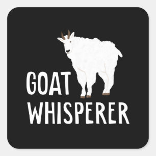 Pegatina Cuadrada Cabra Whisperer Funny Goat Farm Tshirt Mascota Goa