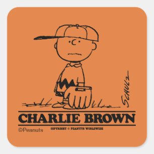 Pegatina Cuadrada Cacahuetes   Bolas de juego de Charlie Brown