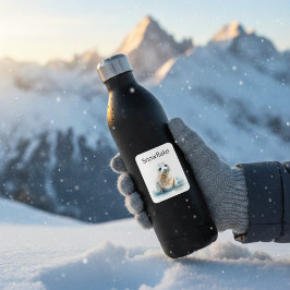 Pegatina Cuadrada Cachorro de foca encantador en acuarela, personali