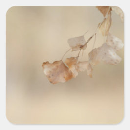 Pegatina Cuadrada cadena de hojas doradas