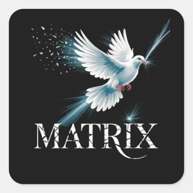 Pegatina Cuadrada Cadenas de destino robado (Anverso)