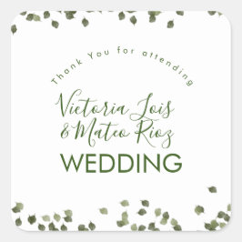 Pegatina Cuadrada Caer en la vegetación otoñal Gracias