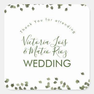 Pegatina Cuadrada Caer en la vegetación otoñal Gracias