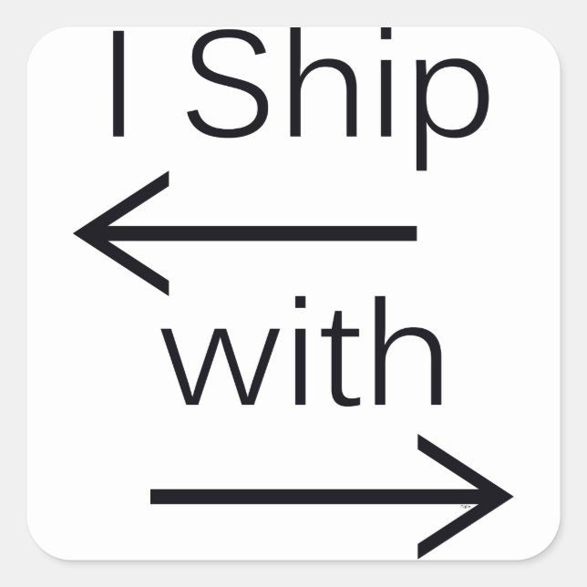 Pegatina Cuadrada Caer Lo Envío (¡Elige Color De Fondo!) (Anverso)