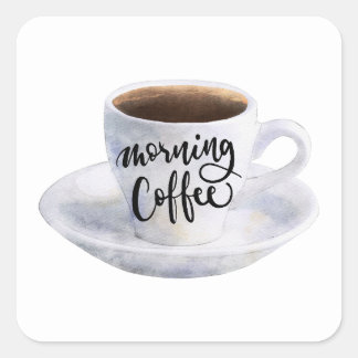 Pegatina Cuadrada café