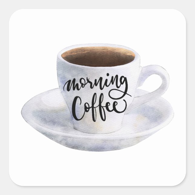 Pegatina Cuadrada café (Anverso)