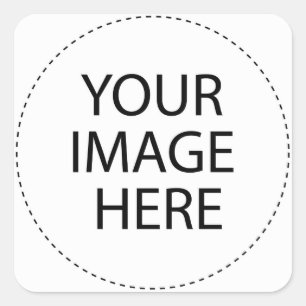 Pegatina Cuadrada Café de plantillas