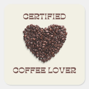 Pegatina Cuadrada Café Lover Y Café Lifeline