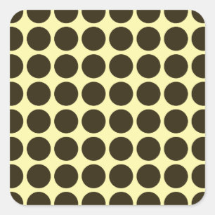 Pegatina Cuadrada Café Mocha Cream Neutral Dots
