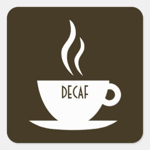 Pegatina Cuadrada café mod : decaf
