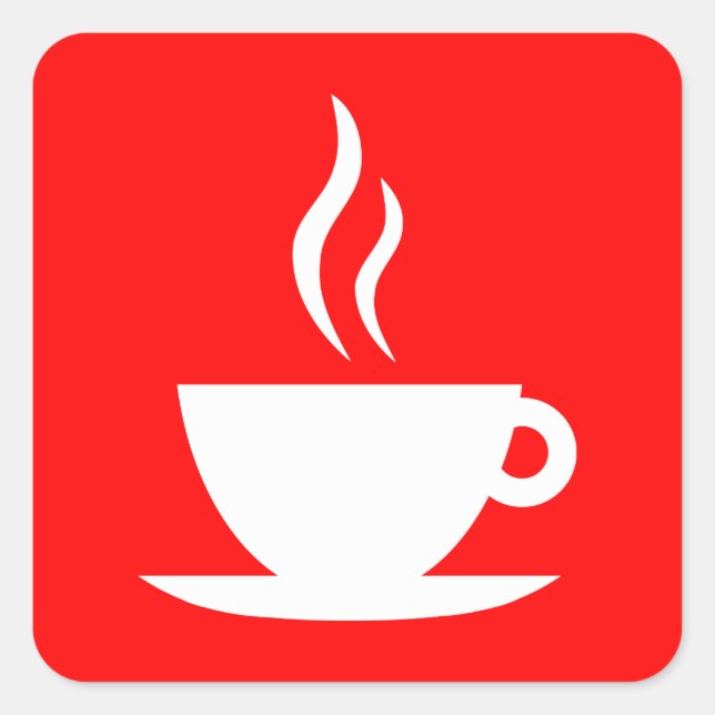 Pegatina Cuadrada café moho (Anverso)