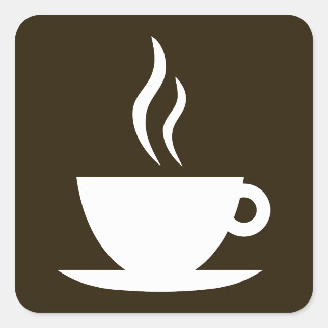 Pegatina Cuadrada café moho (Anverso)