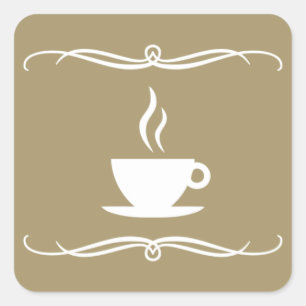 Pegatina Cuadrada café moho